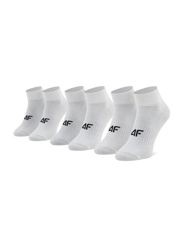 4F 4F Комплект 3 чифта дълги чорапи дамски NOSH4-SOD303 Бял