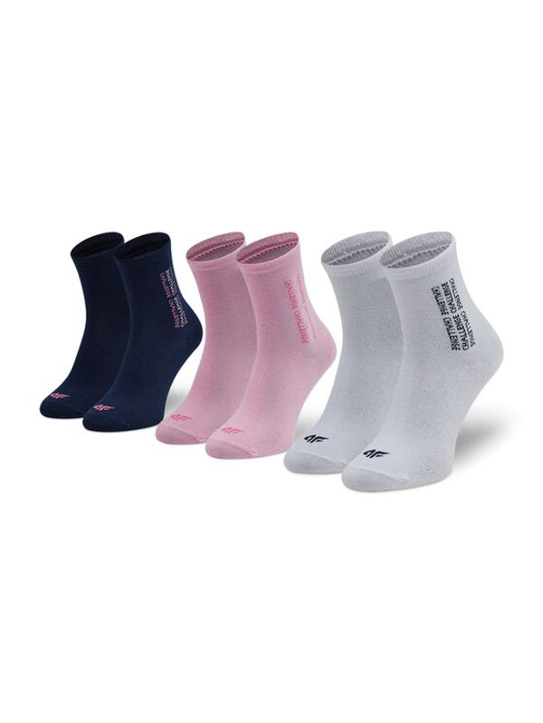 4F 4F Комплект 3 чифта дълги чорапи мъжки HJZ21-JSOD005 Цветен