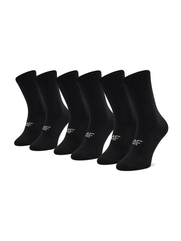 4F 4F Комплект 3 чифта дълги чорапи мъжки NOSH4-SOM303 Черен