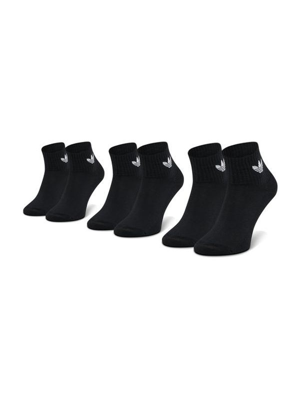 adidas adidas Комплект 3 чифта дълги чорапи мъжки Mid-Cut Crew FM0643 Черен