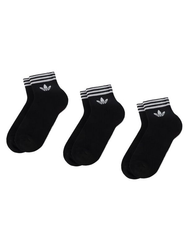 adidas adidas Комплект 3 чифта къси чорапи унисекс Tref Ank Sck Hc EE1151 Черен