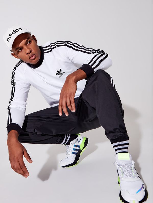 adidas adidas Тениска с дълъг ръкав adicolor Classics 3-Stripes GN3477 Бял Slim Fit