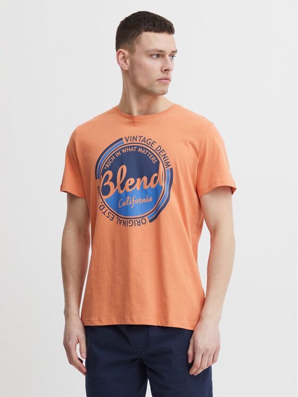 Blend Blend Тишърт 20715308 Оранжев Regular Fit