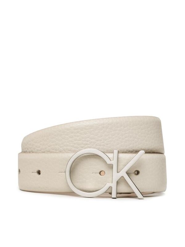 Calvin Klein Calvin Klein Дамски колан Re-Lock Ck Logo Belt 30mm Pbl K60K610413 Бежов