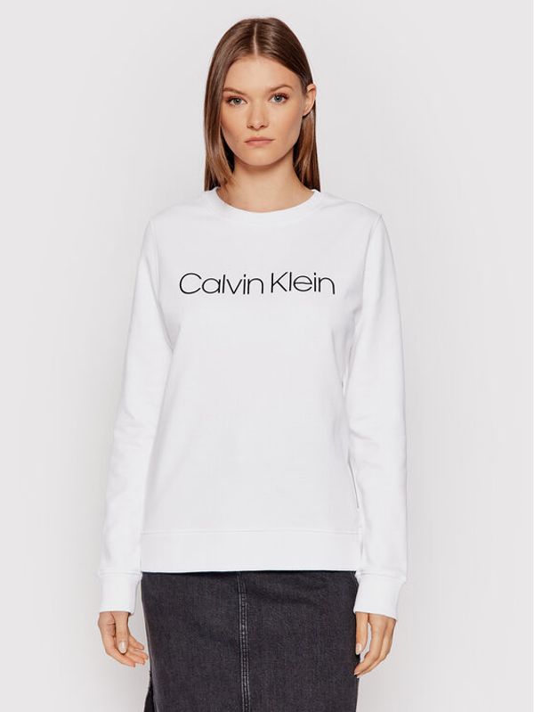 Calvin Klein Calvin Klein Суитшърт Core Logo K20K202157 Бял Regular Fit