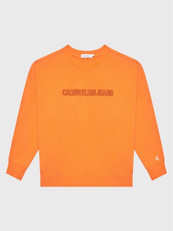 Calvin Klein Jeans Calvin Klein Jeans Суитшърт Raised Embro IB0IB01670 Оранжев Regular Fit