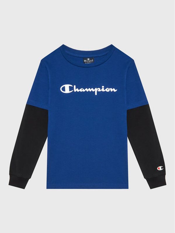 Champion Champion Блуза Script Logo 305367 Тъмносин Regular Fit