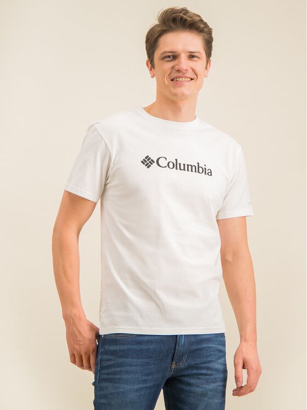 Columbia Columbia Тишърт Csc Basic Logo 1680053 Бял Regular Fit