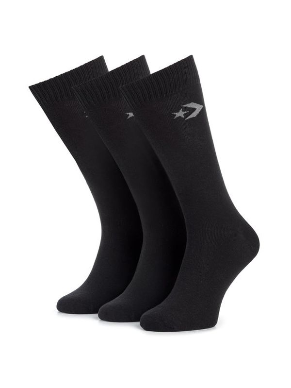 Converse Converse Комплект 3 чифта дълги чорапи мъжки E745B-3020 Черен