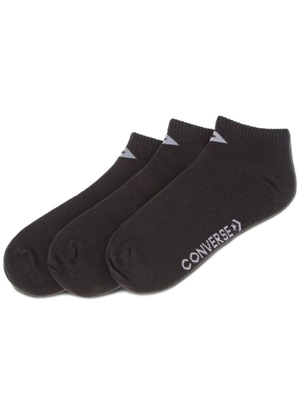 Converse Converse Комплект 3 чифта къси чорапи унисекс E747B-3010 Черен