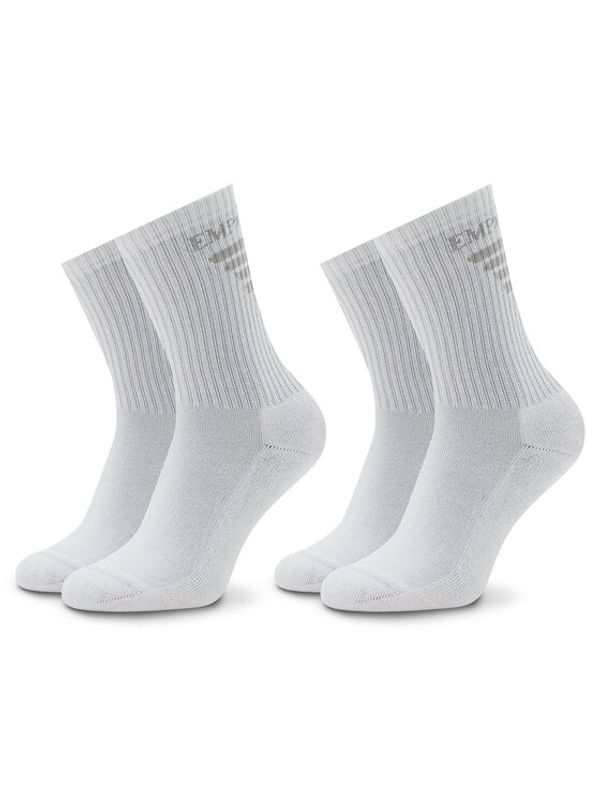 Emporio Armani Emporio Armani Комплект 2 чифта дълги чорапи дамски 292303 2F258 00010 Бял