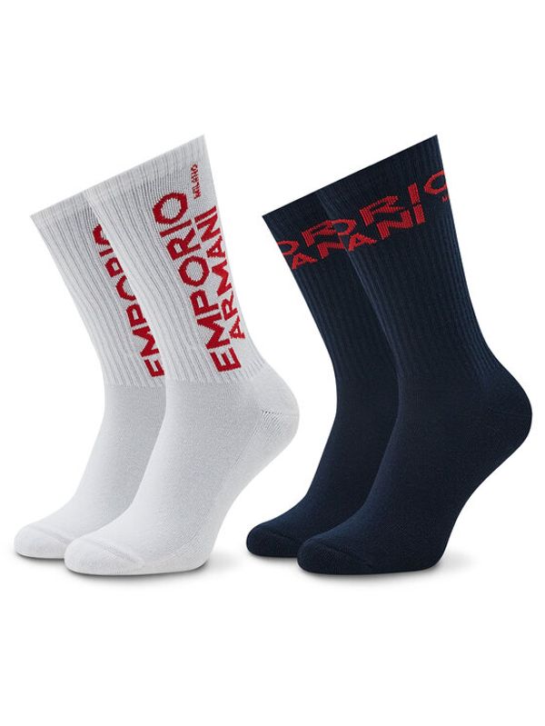 Emporio Armani Emporio Armani Комплект 2 чифта дълги чорапи мъжки 303122 2F328 00812 Цветен