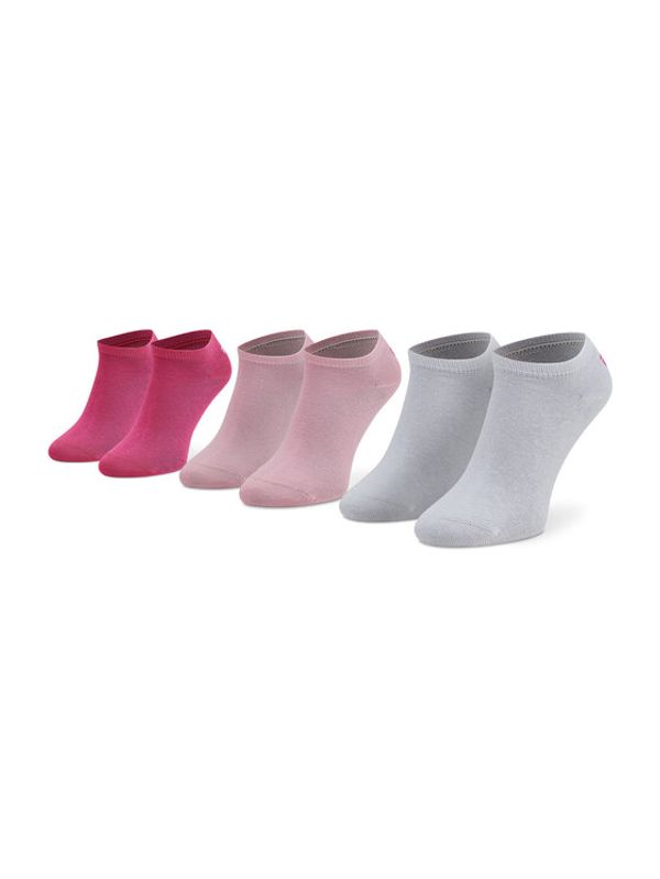 Fila Fila Комплект 3 чифта къси чорапи дамски Calza Invisible F9100 Розов