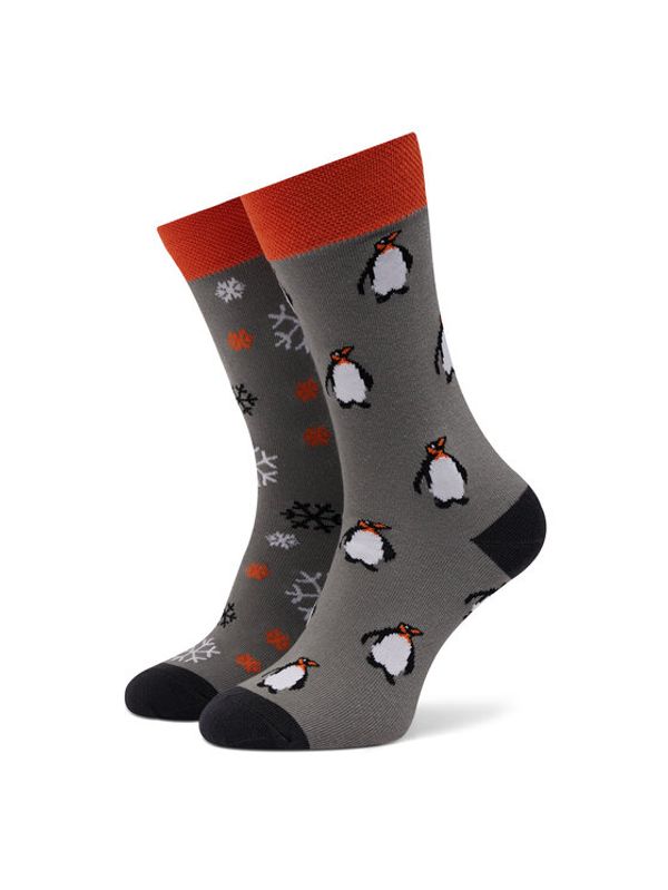 Funny Socks Funny Socks Дълги чорапи unisex Penguin SM1/09 Сив