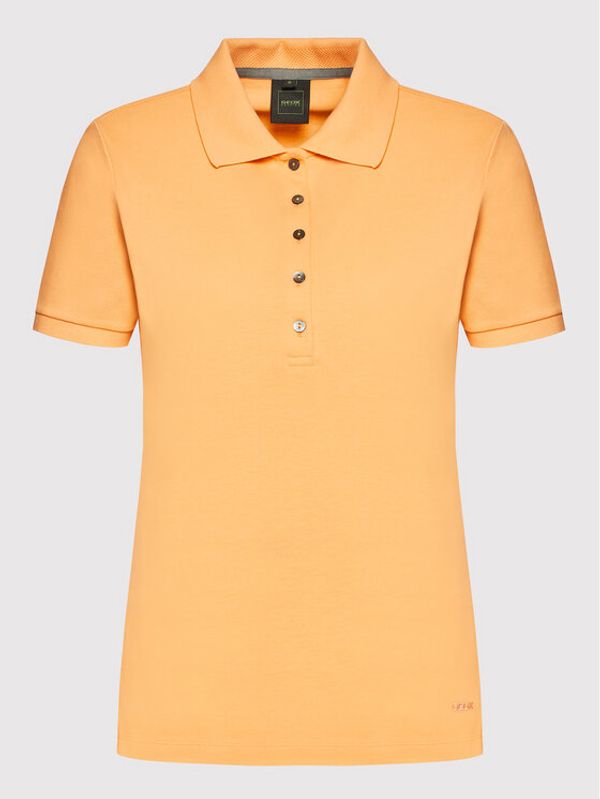 Geox Geox Тениска с яка и копчета W Sustainable B W2510B T2649 F7416 Оранжев Regular Fit