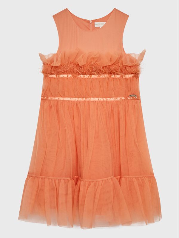 Guess Guess Елегантна рокля J3RK20 WEEO0 Оранжев Regular Fit
