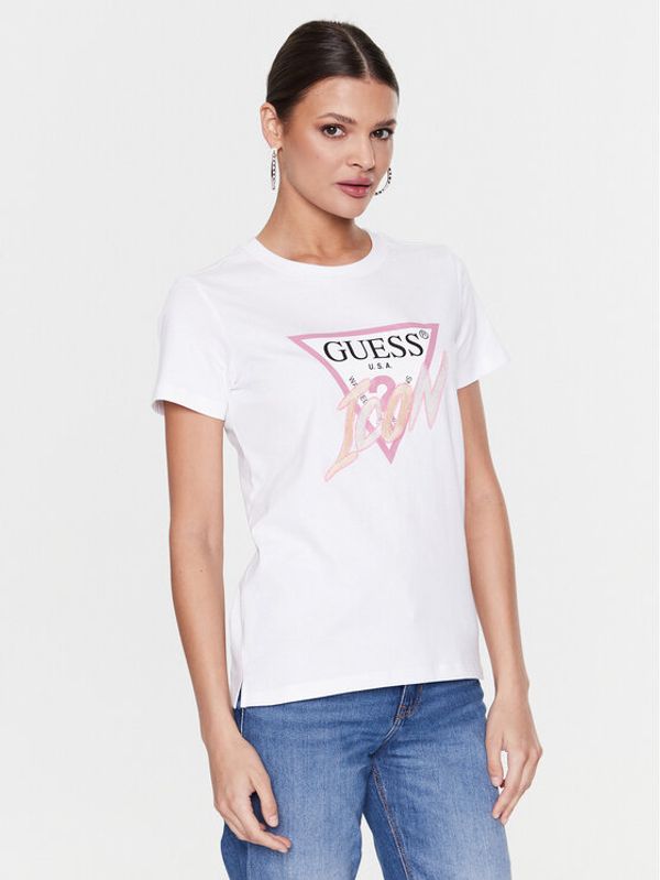 Guess Guess Тишърт Icon W3RI12 I3Z14 Бял Regular Fit