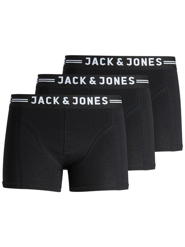 Jack&Jones Jack&Jones Комплект 3 чифта боксерки Sense 12081832 Черен