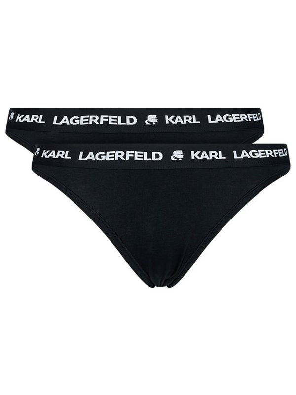 KARL LAGERFELD KARL LAGERFELD Комплект 2 чифта класически бикини Logo Set 211W2127 Черен
