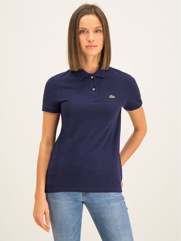 Lacoste Lacoste Тениска с яка и копчета PF7839 Тъмносин Classic Fit