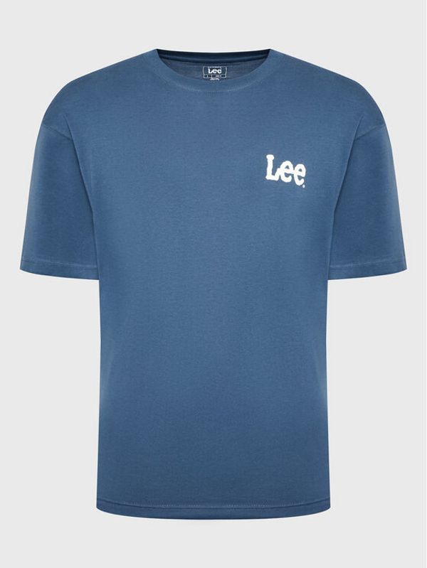 Lee Lee Тишърт Logo L68ZFQ54 Син Loose Fit