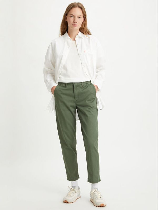 Levi's® Levi's® Чино панталони Essential Chino A46730003 Зелен Straight Fit