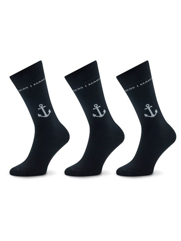 Makia Makia Комплект 2 чифта дълги чорапи мъжки U83014 Черен