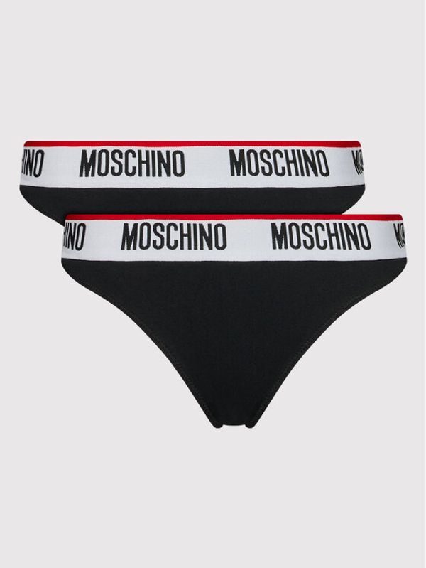 MOSCHINO Underwear & Swim MOSCHINO Underwear & Swim Комплект 2 чифта класически бикини 4742 9003 Черен