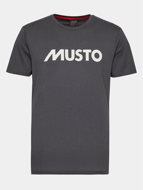 Musto Musto Тишърт Logo 82451 Сив Regular Fit