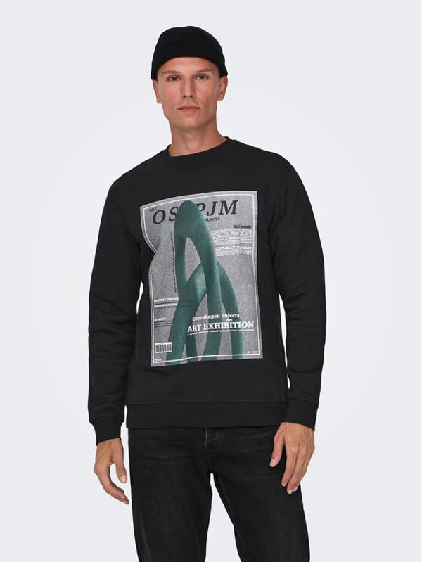 Only & Sons Only & Sons Суитшърт 22026379 Черен Regular Fit