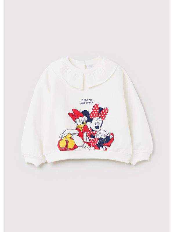 OVS OVS Суитшърт MICKEY & FRIENDS 1349118 Бял Relaxed Fit
