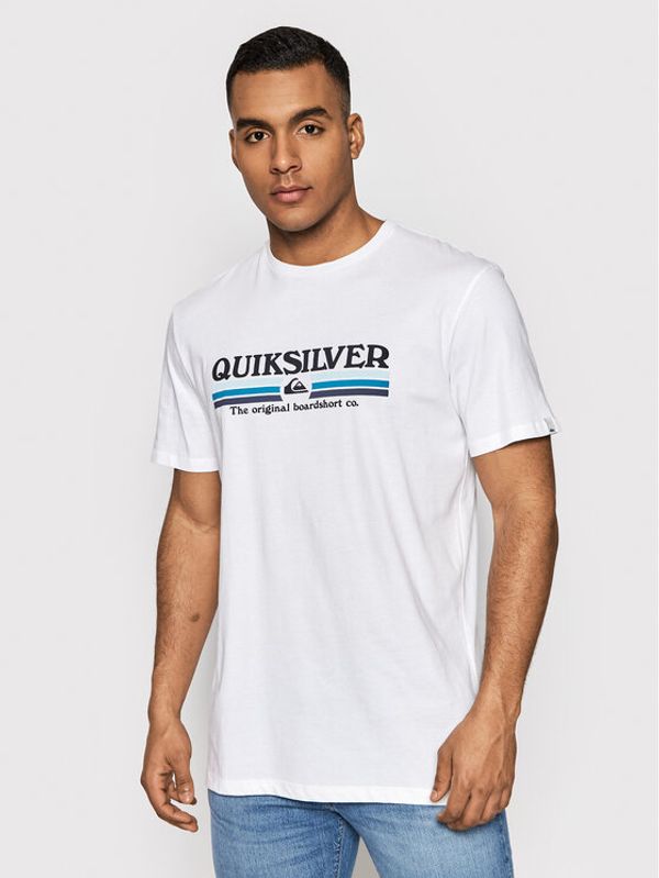 Quiksilver Quiksilver Тишърт Lined Up EQYZT06657 Бял Regular Fit