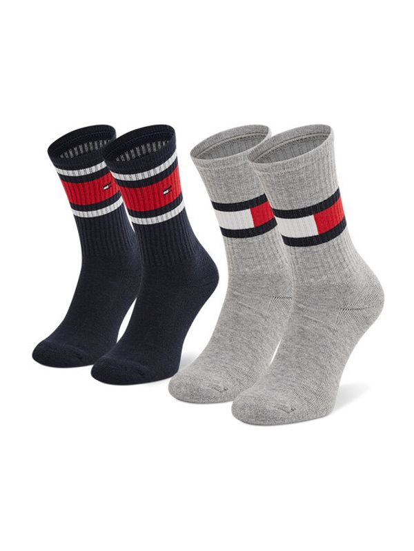 Tommy Hilfiger Tommy Hilfiger Комплект 2 чифта дълги чорапи мъжки 394020001 Черен