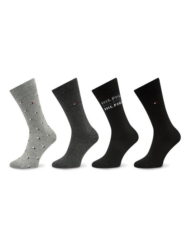 Tommy Hilfiger Tommy Hilfiger Комплект 4 чифта дълги чорапи мъжки 701222193 Цветен
