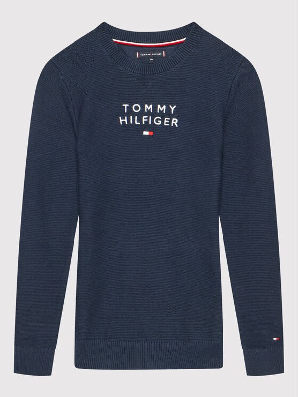 Tommy Hilfiger Tommy Hilfiger Пуловер Th Logo KB0KB06932 Тъмносин Regular Fit