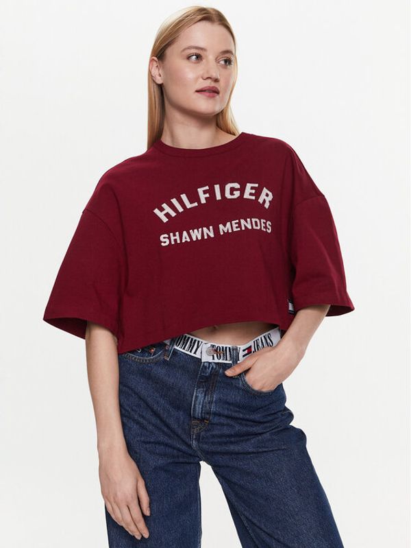 Tommy Hilfiger Tommy Hilfiger Тишърт Graphic WW0WW38985 Бордо Relaxed Fit