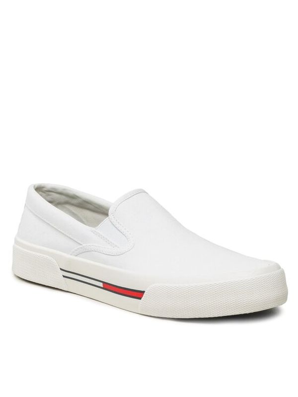 Tommy Jeans Tommy Jeans Гуменки Slip On Canvas Color EM0EM01156 Бял