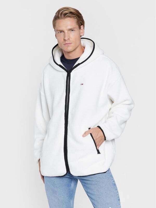 Tommy Jeans Tommy Jeans Полар Collegiate Sherpa DM0DM15290 Бял Regular Fit