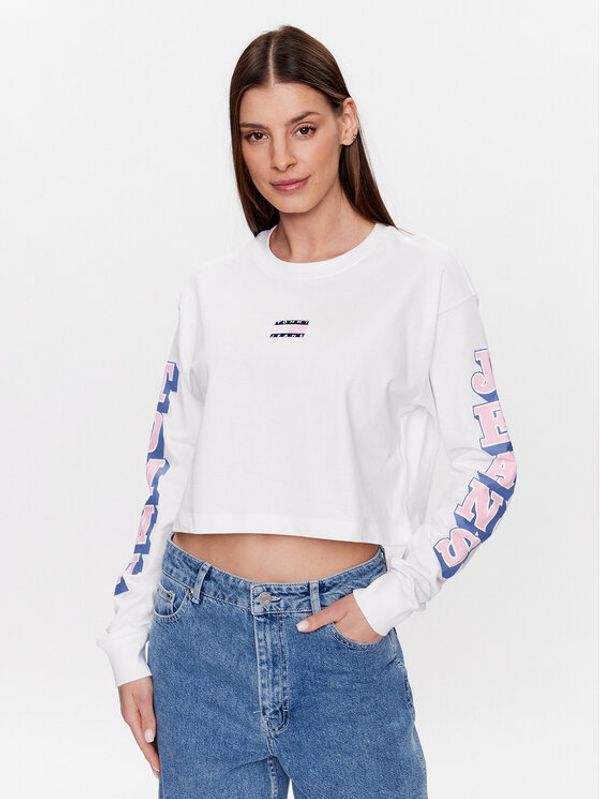Tommy Jeans Tommy Jeans Суитшърт Badge DW0DW15482 Бял Relaxed Fit
