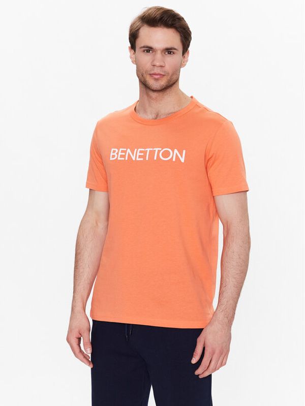United Colors Of Benetton United Colors Of Benetton Тишърт 3I1XU100A Оранжев Regular Fit