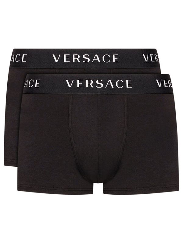 Versace Versace Комплект 2 чифта боксерки Parigamba AU04020 Черен