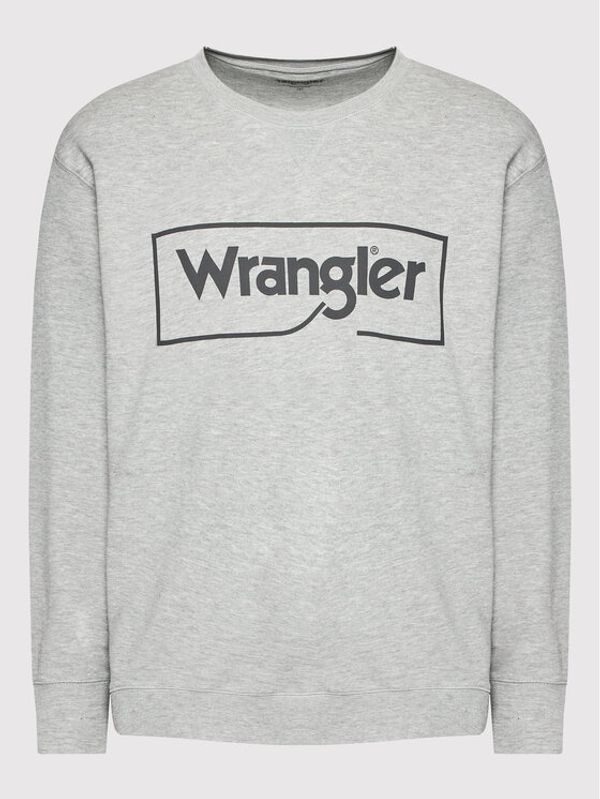 Wrangler Wrangler Суитшърт Frame Logo Crew W662HAX37 Сив Regular Fit