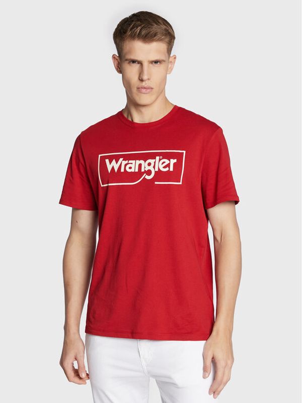 Wrangler Wrangler Тишърт Frame Logo W70JD3X47 112320763 Червен Regular Fit