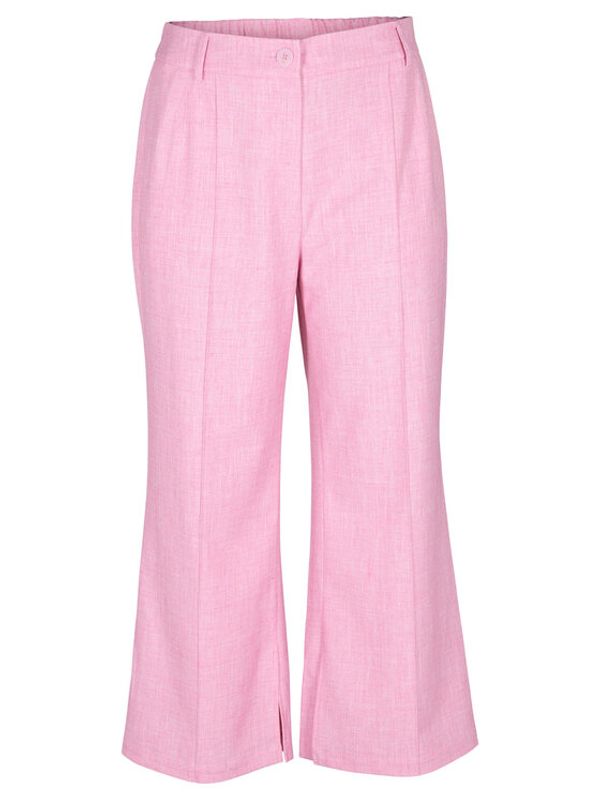 Zizzi Zizzi Текстилни панталони M90007B Розов Regular Fit