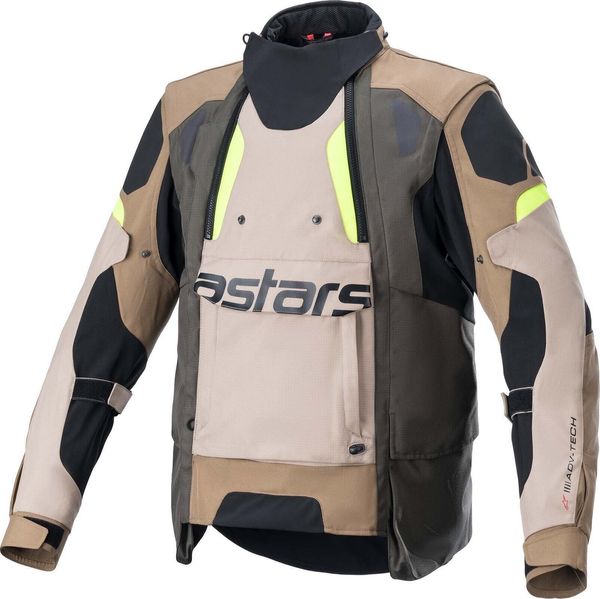 Alpinestars Alpinestars Halo Drystar Jacket Dark Khaki/Sand Yellow Fluo M Текстилно яке