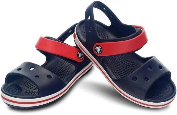 Crocs Crocs Kids' Crocband Sandal Navy/Red 28-29