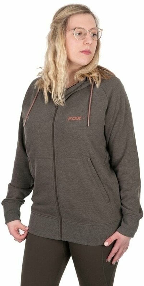 Fox Fishing Fox Fishing Суитчер Womens Zipped Hoodie Dusty Olive Marl/Mauve Fox M