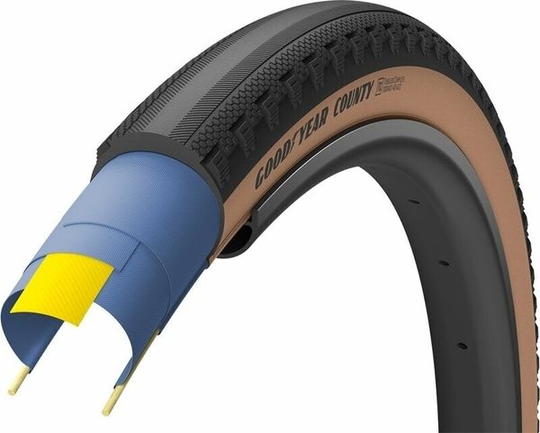Goodyear Goodyear County Ultimate Tubeless Complete 29/28" (622 mm) 40.0 Black/Tan Folding Гума за шосеен велосипед