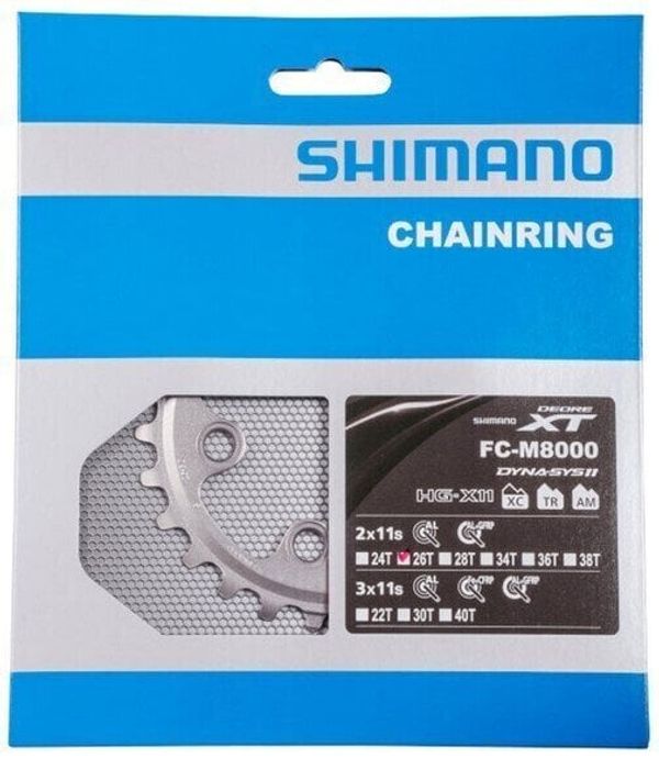 Shimano Shimano XT Chainring 26T for FC-M8000 (for 36-26T) - Y1RL26000