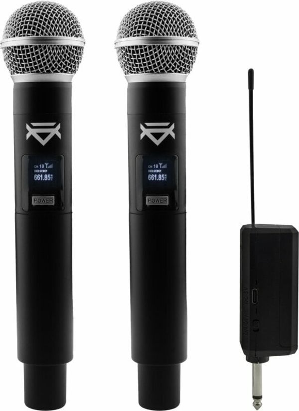 Veles-X Veles-X Dual Wireless Handheld Microphone Party Karaoke System with Receiver 195 - 211 MHz